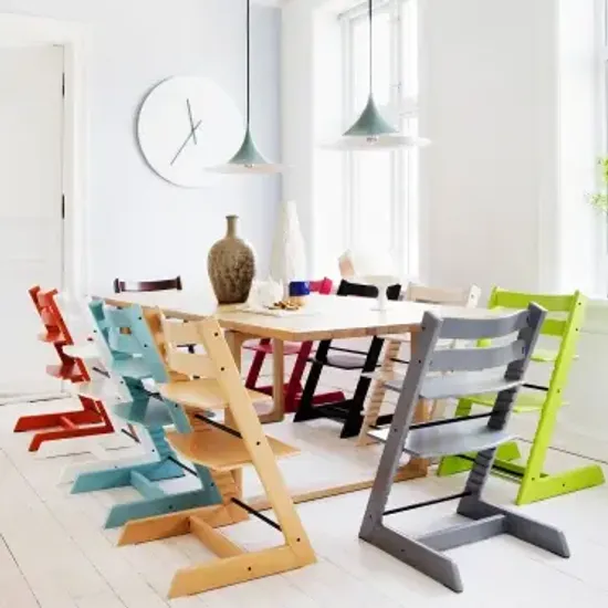 Стульчик для кормления STOKKE Tripp Trapp комплект 4 в 1 (Storm Grey)