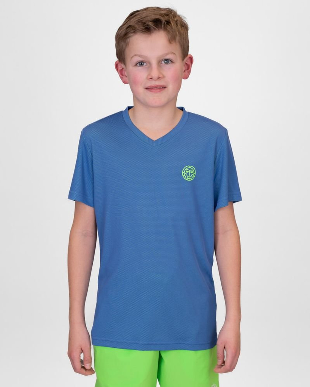 ОДЕЖДА ДЛЯ ТЕННИСА Мальчики, Футболка BIDI BADU CREW INSIDE OUT JUNIOR V NECK TEE .