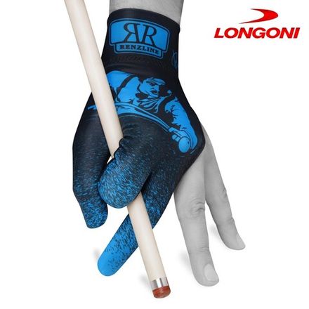 Перчатка Renzline Billiard Player Velcro черная/синяя левая безразмерная