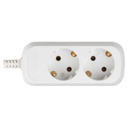 Колодка ЭРА KX-2e 2 розетки с зазeмлением белая | Колодки