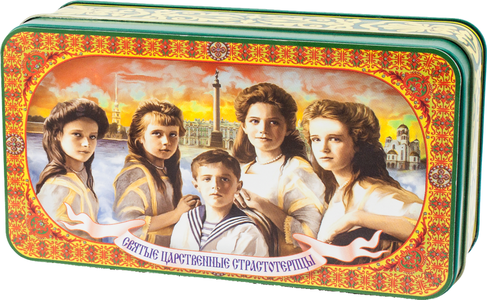 ШКАТУЛКА С ЧАЕМ "ЦАРСКИЕ ДЕТИ" с магнитом 100 г