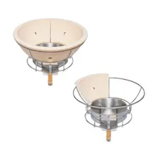 Керамический угольный гриль Monolith LeChef Pro 2.0 Black, 52 см, с ножками и столиками, чёрный