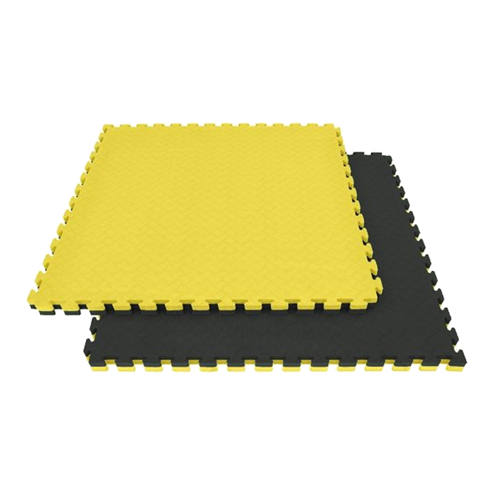 Будо-мат (татами) (1 плита 100x100x2,5 см, 1кв.м./уп) Плетенка до 10 шт. Зелено-желтый1