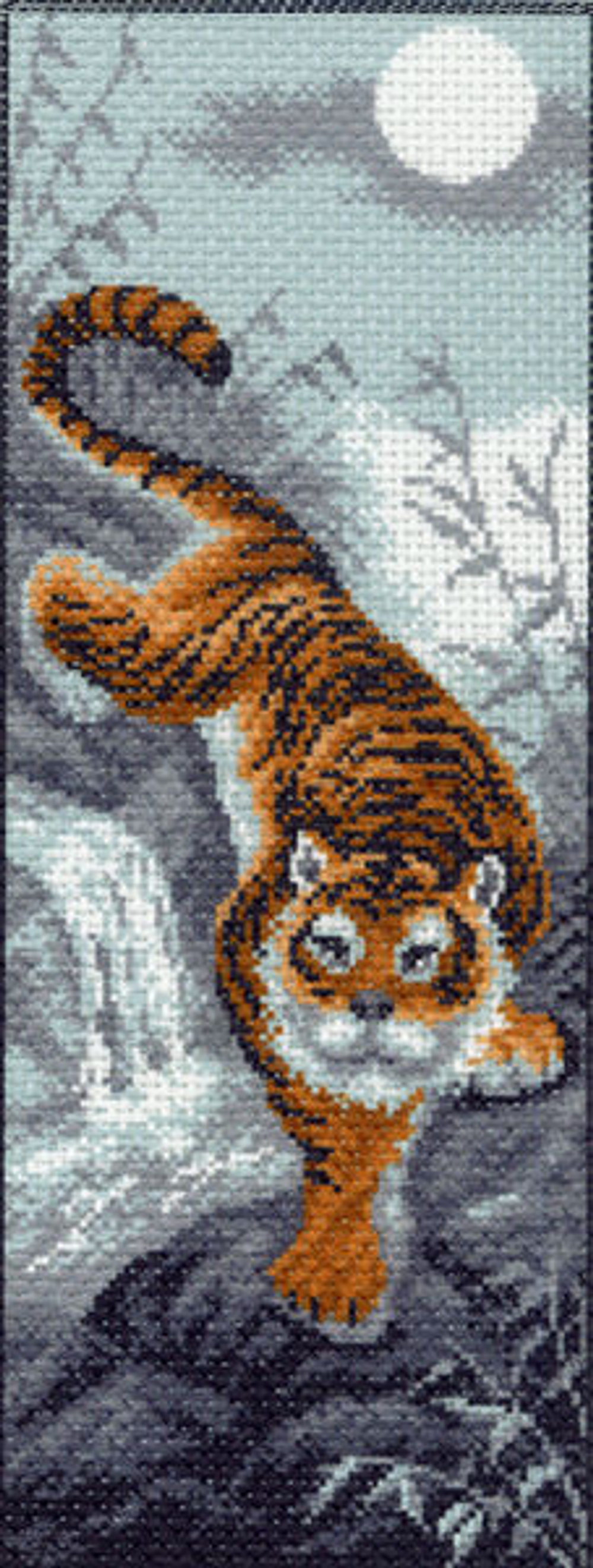 "Ночная охота"-0864 канва с рисунком