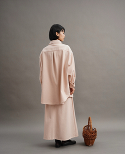 Юбка-трапеция из пудровой джинсы