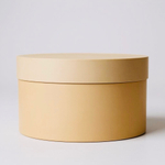 Плотная короткая круглая коробка(без ручек). Цвет: Персик.