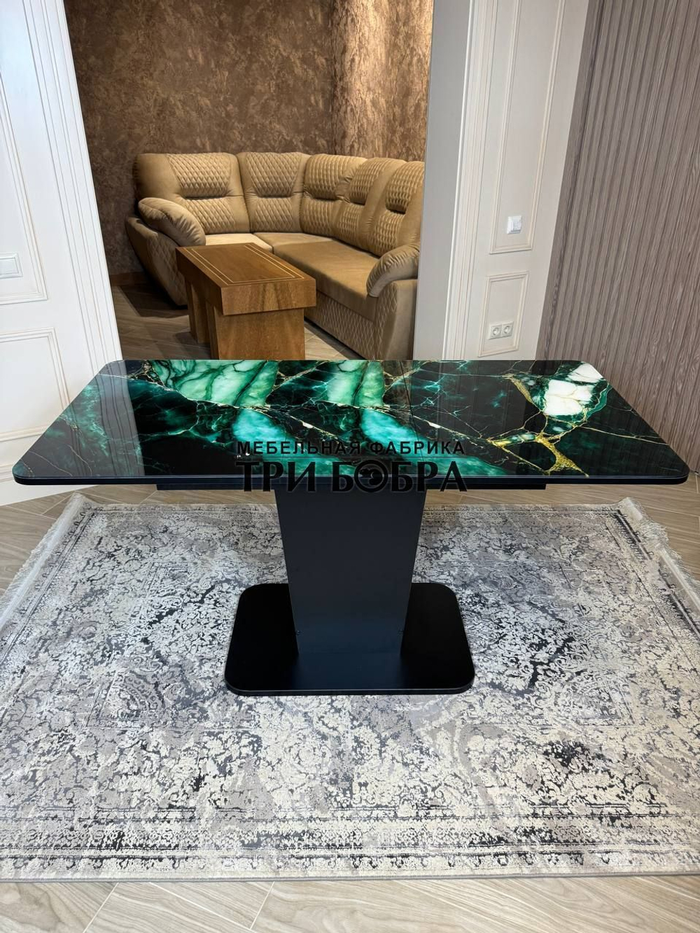 Кухонный стол "Тор", малахит