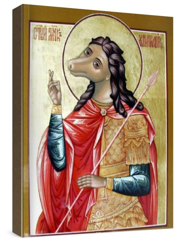 Христофор Псеглавец (рукописная икона)