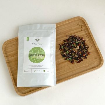 Чёрный чай листовой с каркаде и ягодами Энергия жизни, 80г