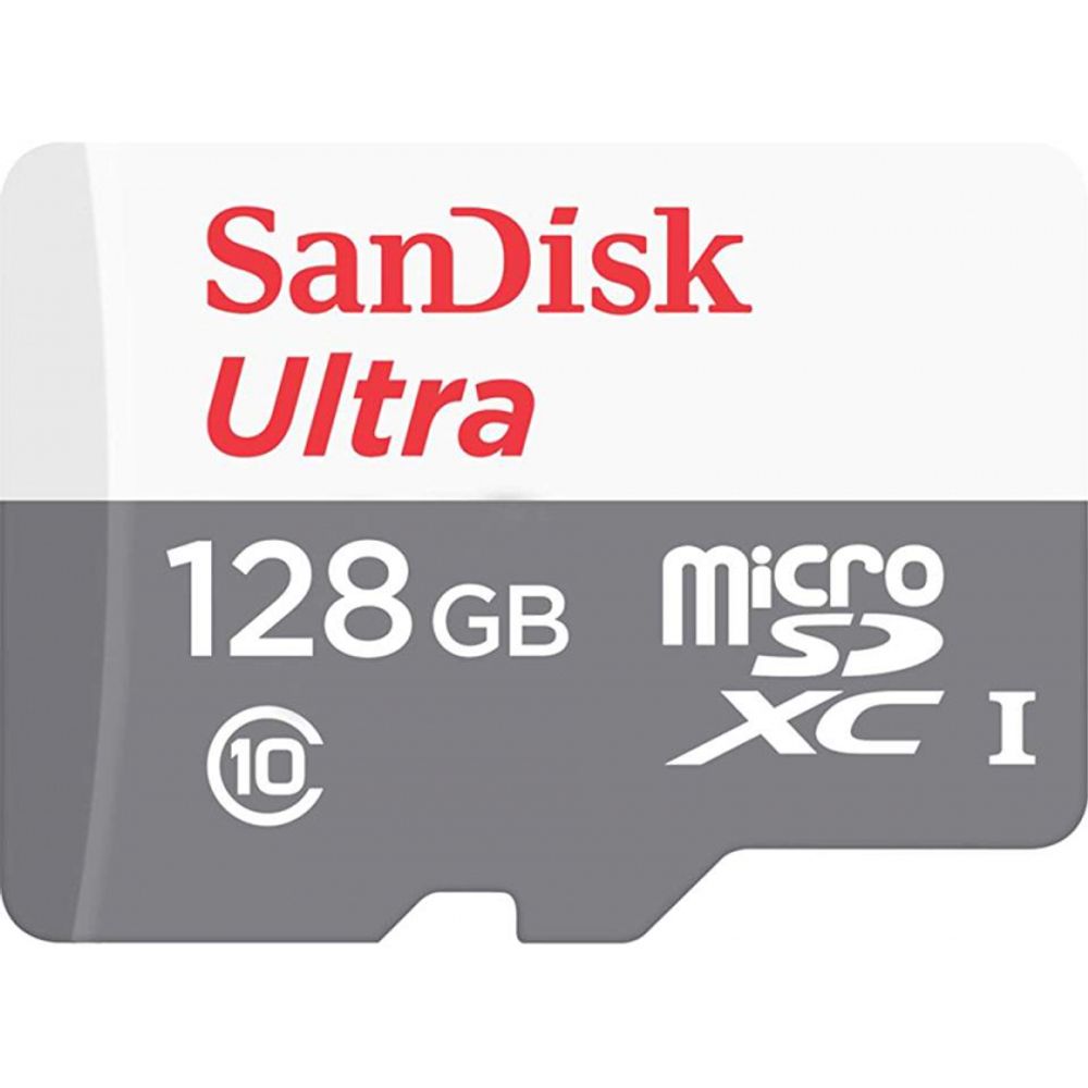 Карта памяти MicroSD 128GB SanDisk Ultra microSDXC Class 10 UHS-I 100MB/s + SD адаптер