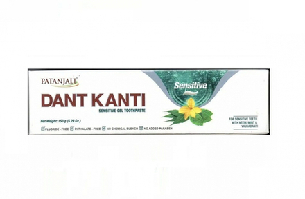 PATANJALI Dant Kanti Sensitive Gel Toothpaste  Зубная паста-гель для чувствительных зубов 150г