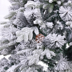 Ёлка «Снежная рапсодия» 150 см, ПВХ+Леска, шишки, белый иней (450 веток)