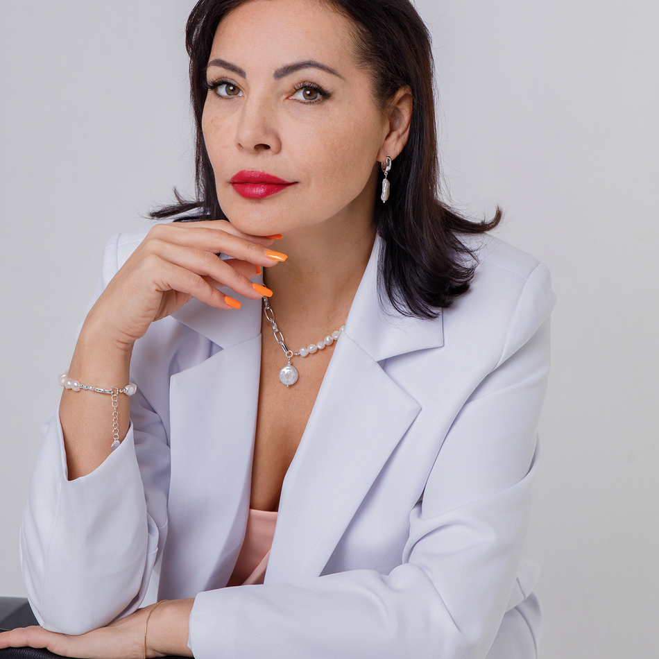 Колье Fiore Luna Pearle Half Togl BL4505 S