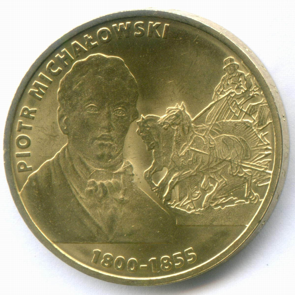 2 злотых 2012 год. Польша. Художник Петр Михаловский. Латунь, диаметр 27 мм. AUNC