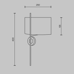 Светильник настенный Maytoni   MOD437WL-02BG