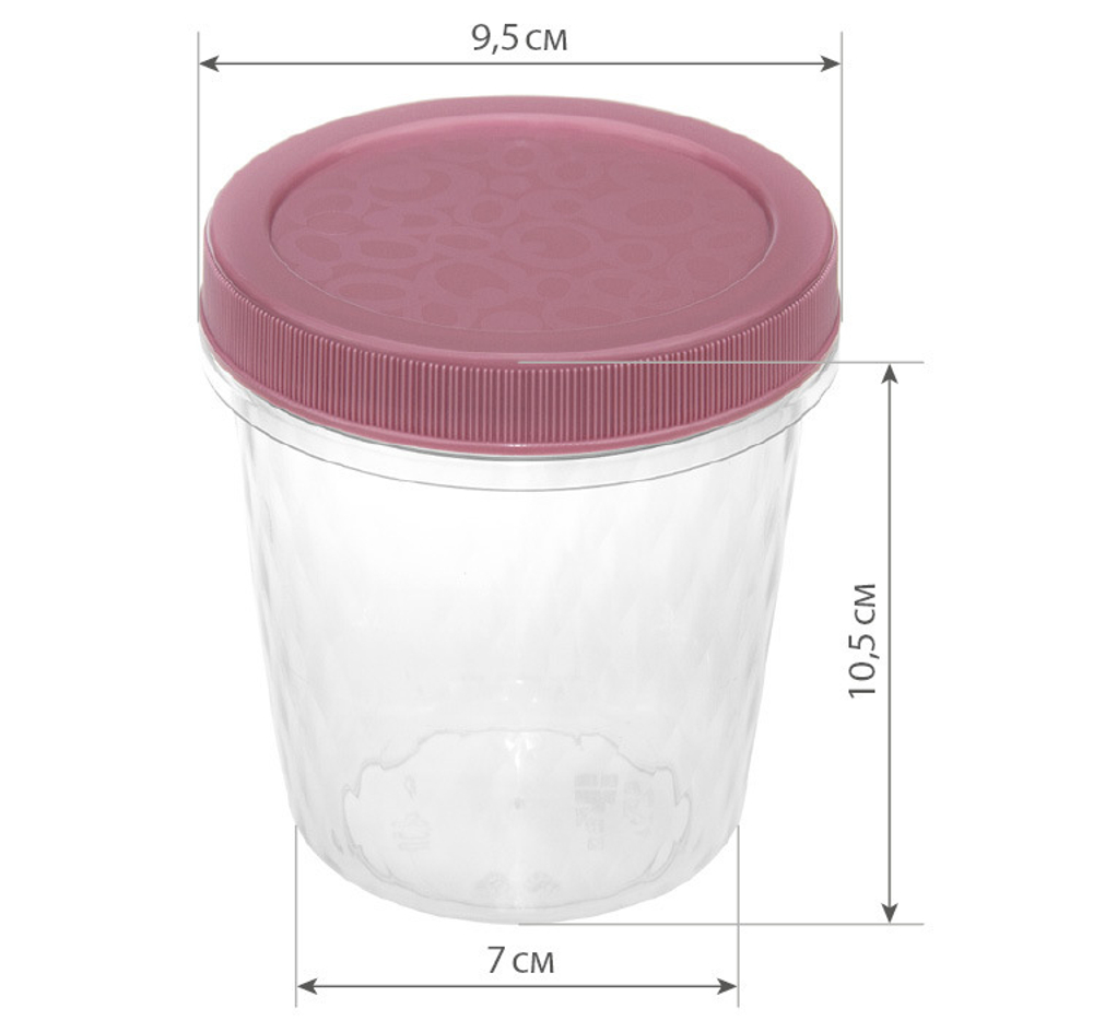 Емкость для продуктов с завинчивающейся крышкой РОЛЛ 0,5л микс (разноцветный) М1471