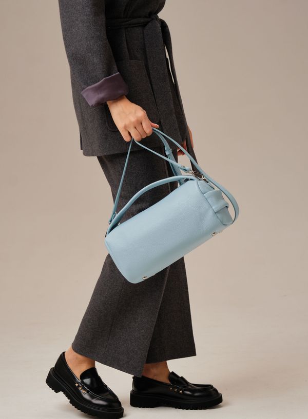 Кожаная сумка Solea DBR 31365 светло-голубой