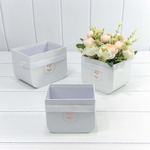 Коробка 16.5х12х12.5 см Набор 3 шт с закругленным дном (Белый)