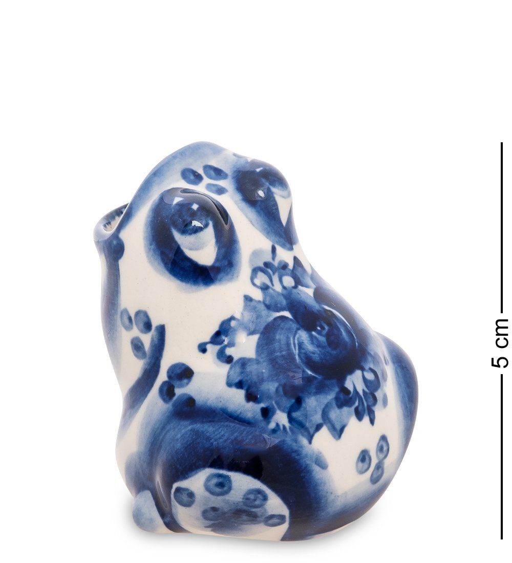 ГЛ- 115 Подставка для зубочисток «Лягушка» (Гжельский фарфор)