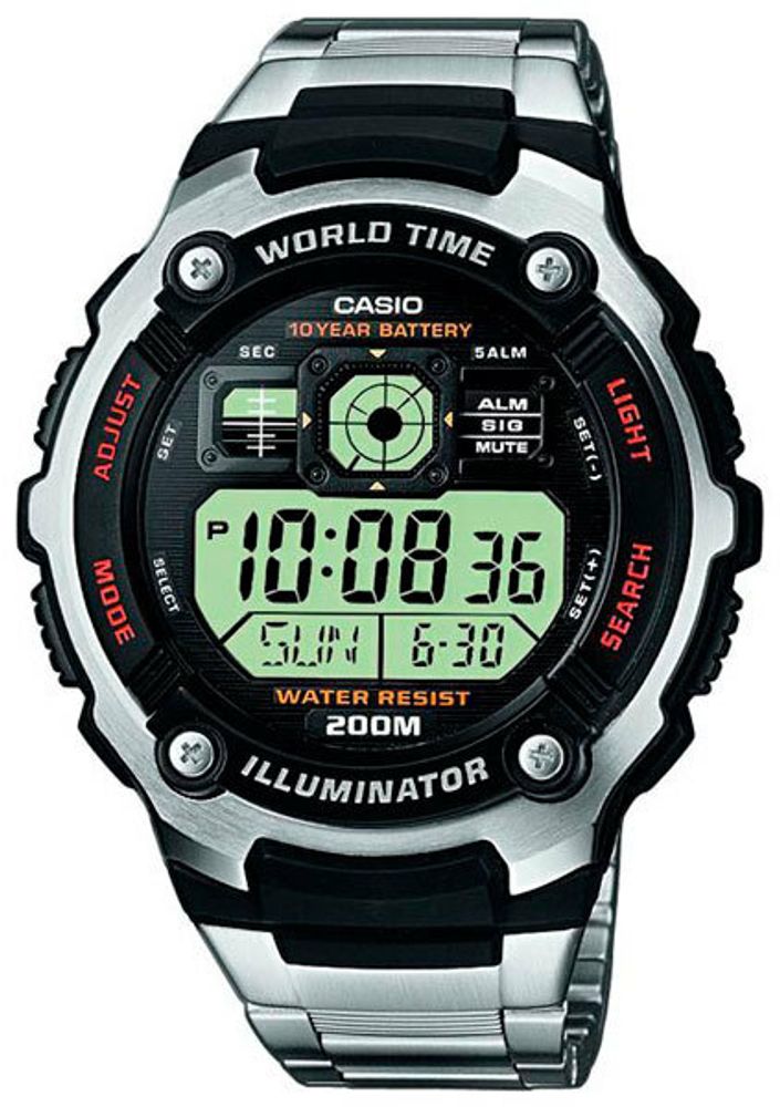 Японские наручные часы Casio Collection AE-2000WD-1A с хронографом