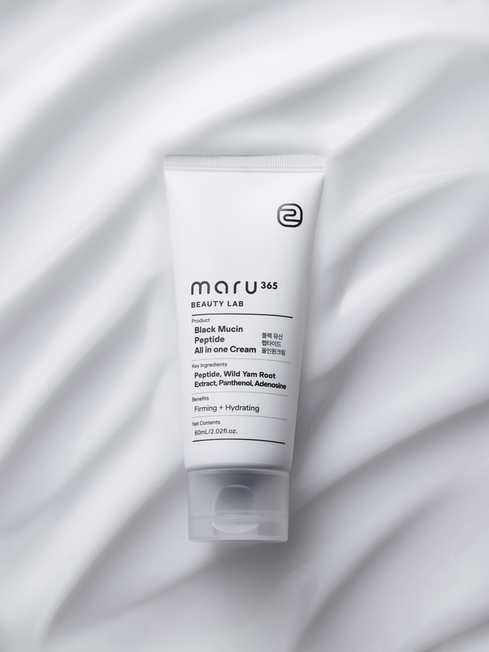 [MARU365 BeautyLab] Крем для лица укрепляющий с комплексом пептидов и черным муцином Black Mucin Peptide All in One Cream, 60 мл