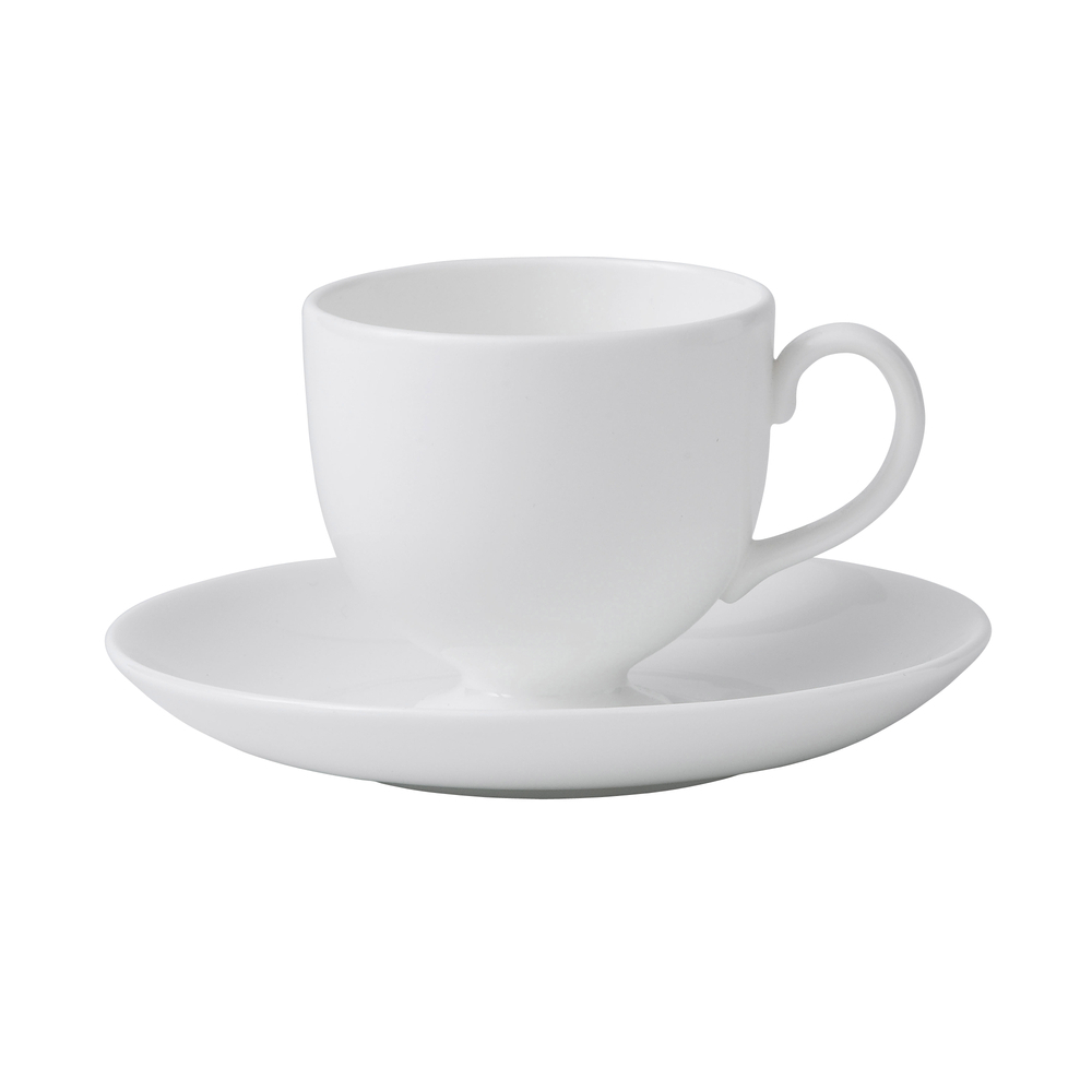 Wedgwood Белая кофейная чашка 170 мл с блюдцем