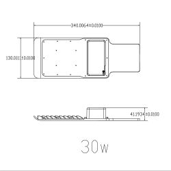Светильник уличный светодиодный ЭРА SPP-503-0-50K-030 30Вт 3000лм 5000К КСС Ш 3 года IP65 | Уличные консольные светильники