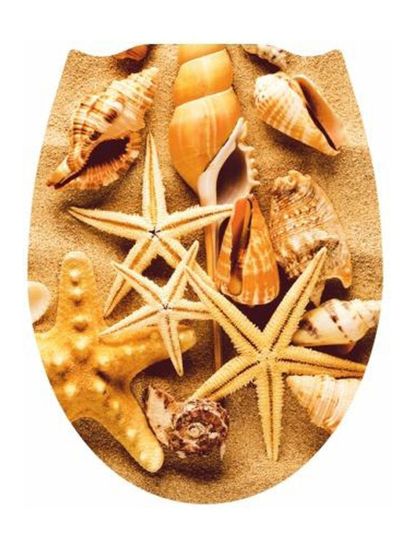 Сиденье для унитаза фотопринт Ракушка