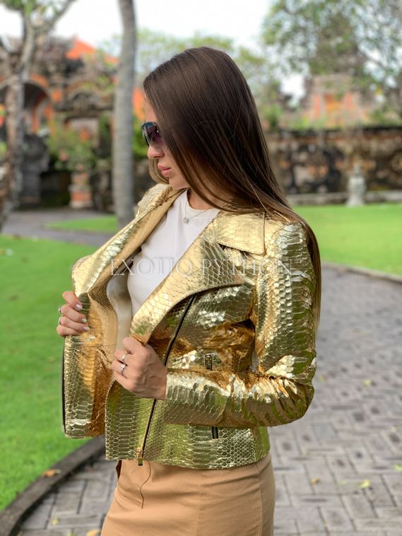 Женская куртка из кожи питона JT-93