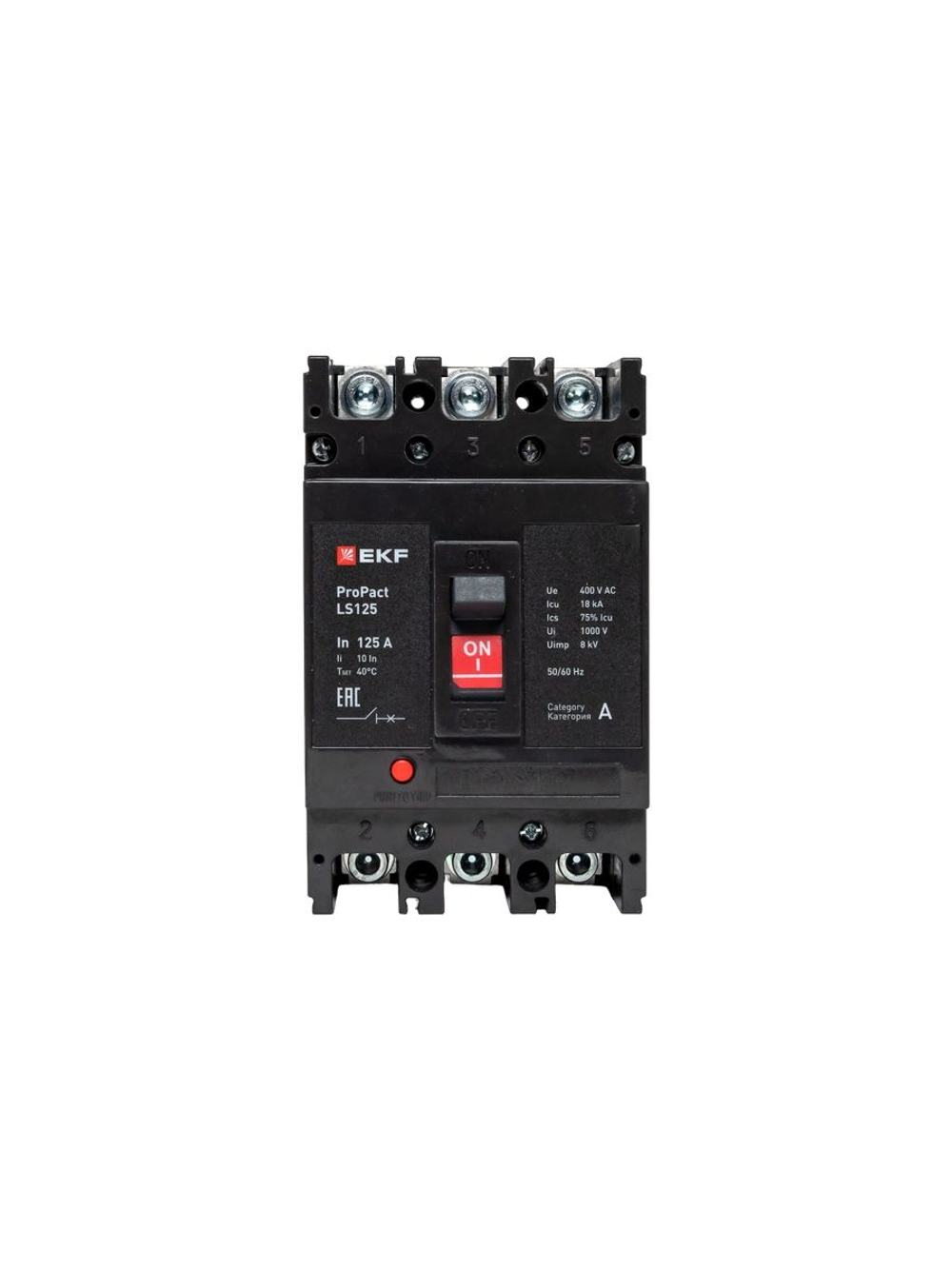 Выключатель автоматический 3п 160А 18кА LS125 ProPact EKF mccb-125-18-3-160-ls