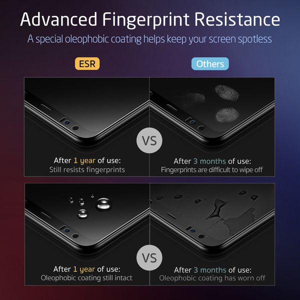 Защитное стекло ESR 3D для Google Pixel 4 (Black / Черное) (2шт)