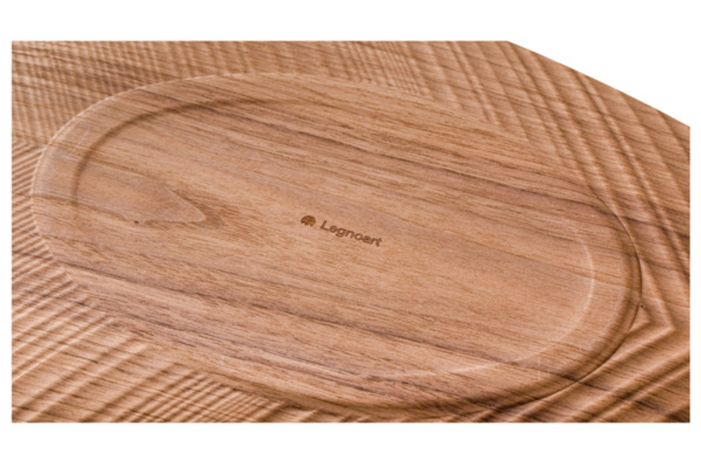 Поднос сервировочный 44.5х25см Legnoart Leaf орех