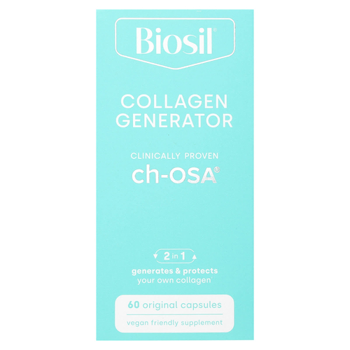 Biosil, Collagen Generator, средство для стимулирования производства коллагена, 60 оригинальных капсул