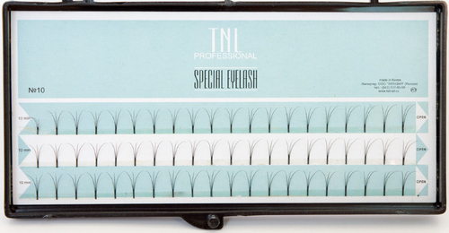 TNL Ресницы на ленте пучки безузелковые №10