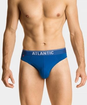 Мужские трусы (3шт) слипы спорт Atlantic 3MP-125, бирюзовые + голубые + темно-синие