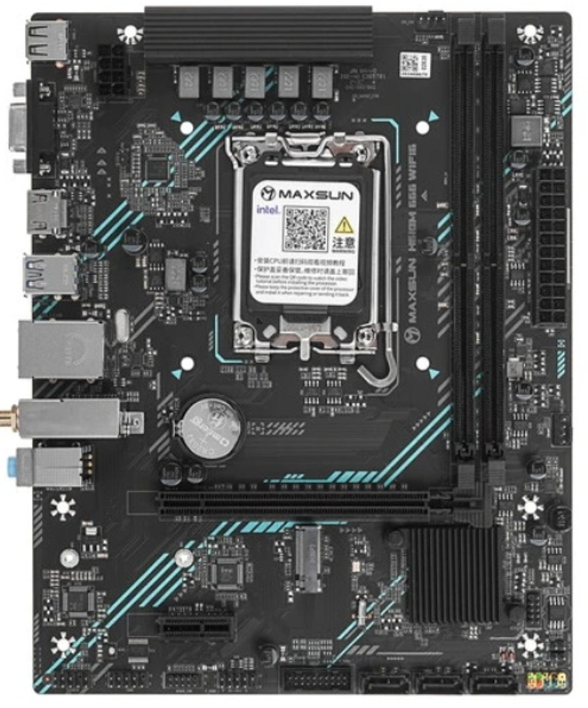Материнская плата MAXSUN MS-H610M 666 WIFI6 Материнская плата MAXSUN MS-H610M 666 WIFI6