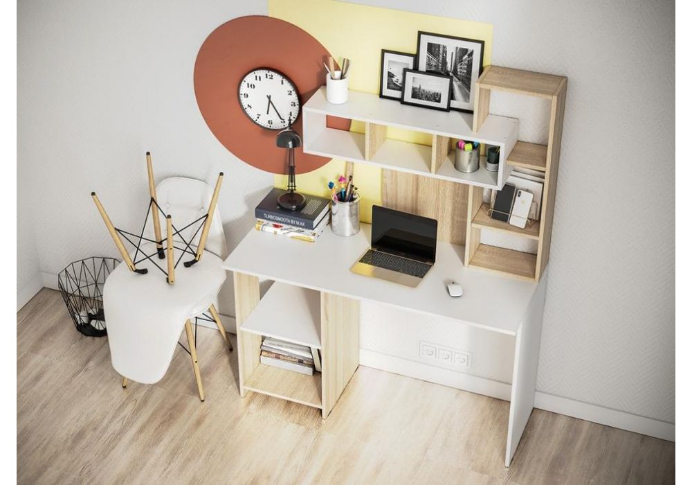 Письменный стол Эфес 120х50х55 дуб сонома / белый