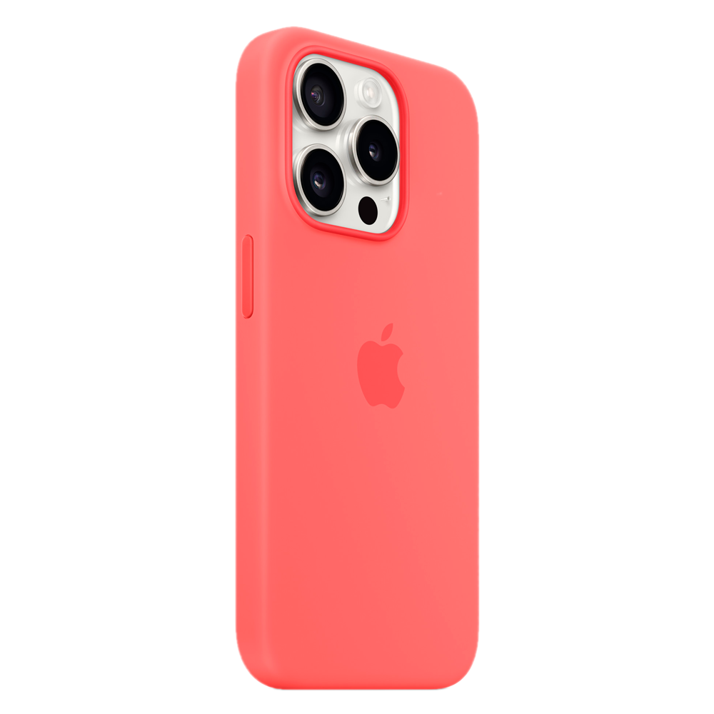 Силиконовый чехол с поддержкой MagSafe Apple Silicone Case для iPhone 15 Pro, Guava (Спелая гуава)