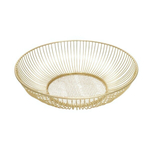 Корзина для фруктов H=80мм D=285мм металл, цвет матовое золото