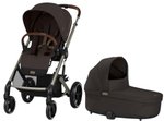 Коляска Cybex Balios S Lux TPE complete Cloud G Moon Black Plus 3 в 1 Chocolate Brown с дождевиками