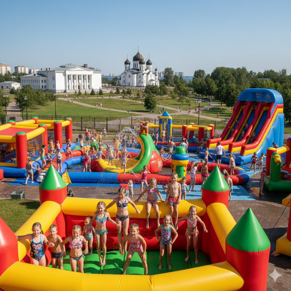 Надувной батут купить в Северодвинске недорого | БатутМастер