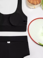 купальник в рубчик спортивный с шортами и топом