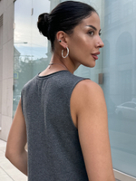 Платье NARINA с закрытым декольте, серый меланж