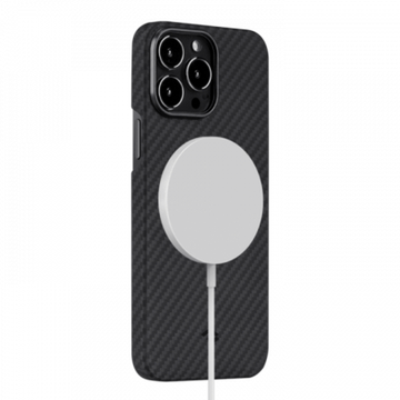Чехол Pitaka MagEZ Case 2 для iPhone 13 Pro Max 6.7", черно-серый, кевлар (арамид)