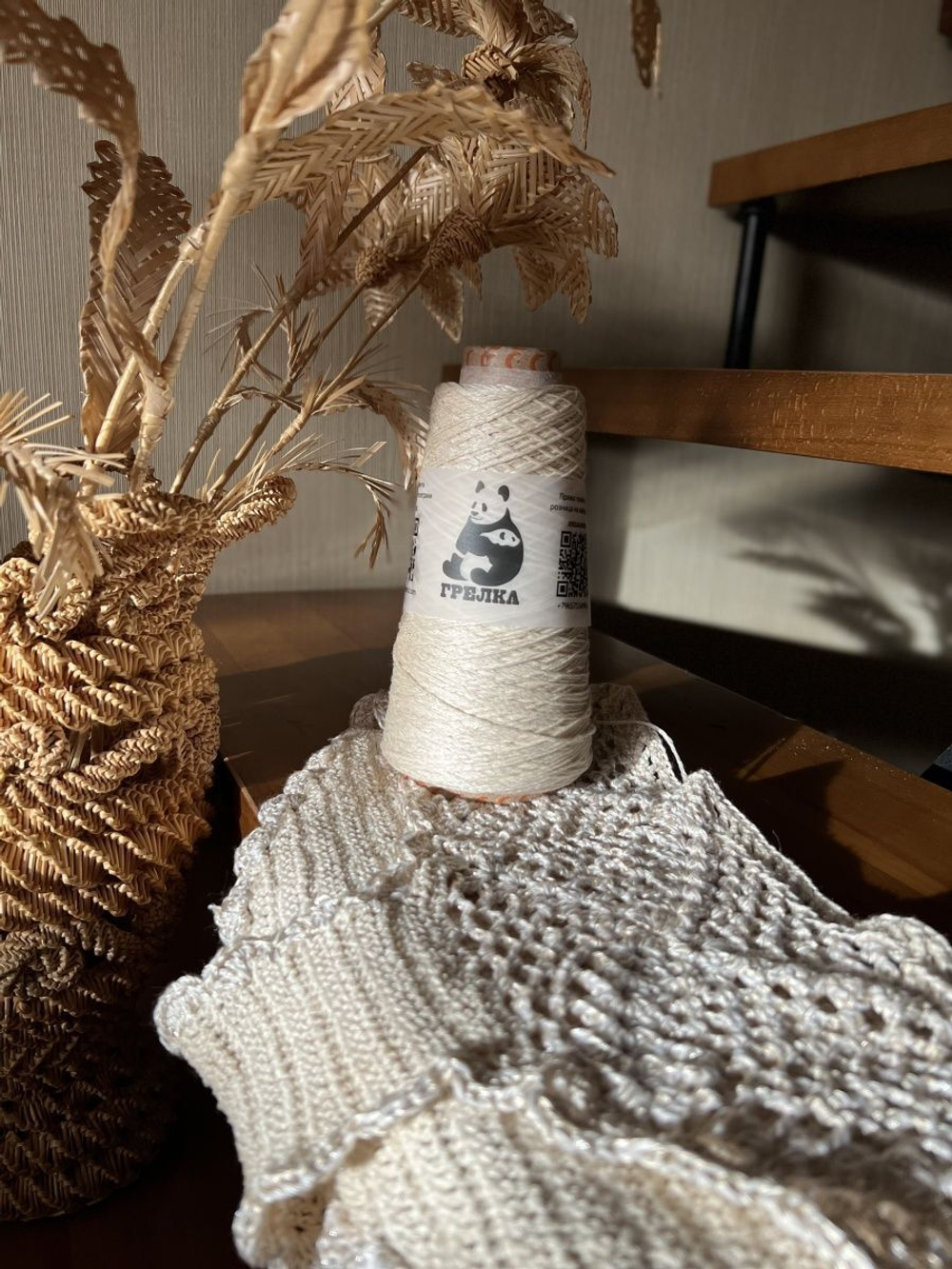 Пряжа шнурок шелк с хлопком