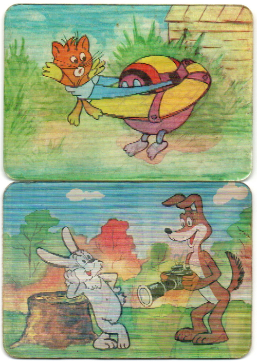 №14 Набор из 2 стерео Календариков. Мультфильмы СССР 1987, 1988 год