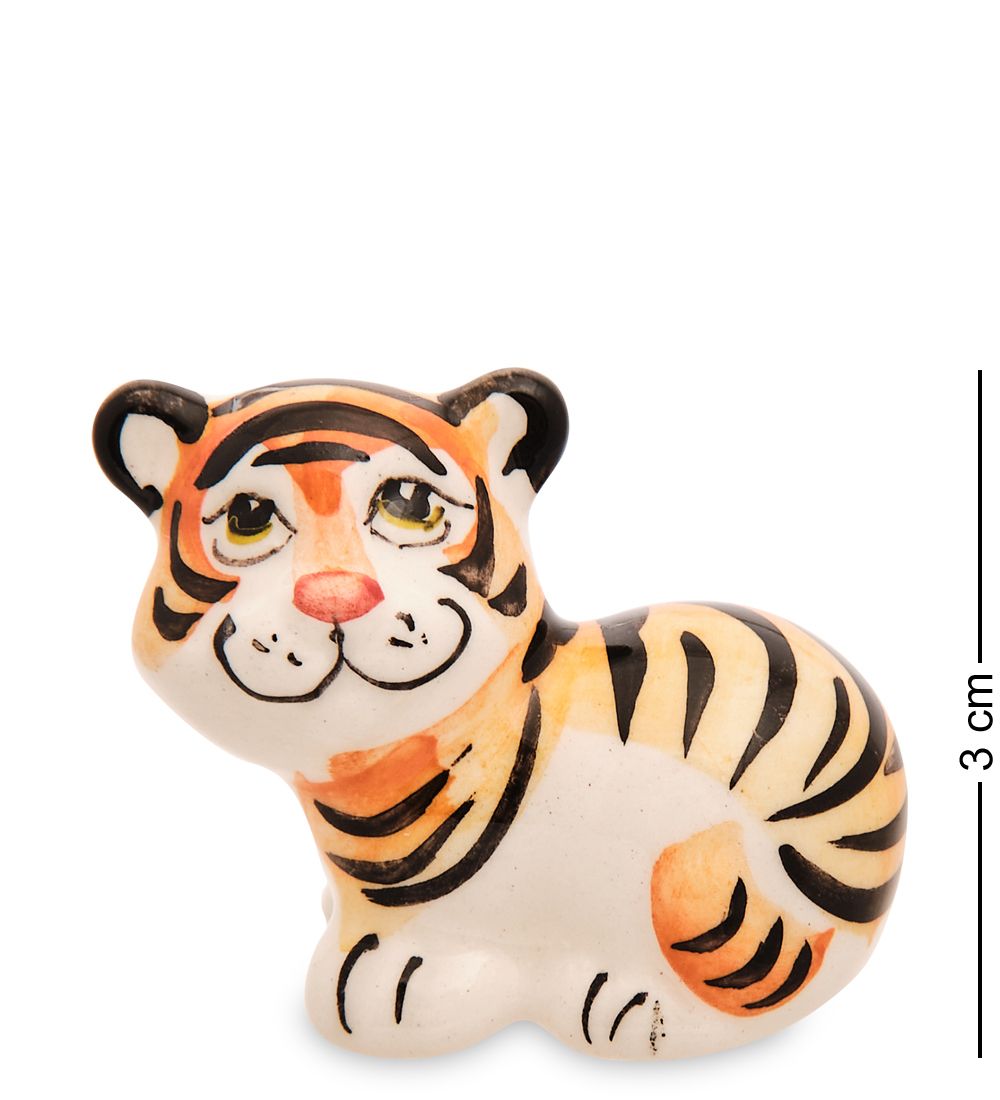 ГЛ- 784 Фигурка «Тигренок пупс» цв. (Гжельский фарфор)