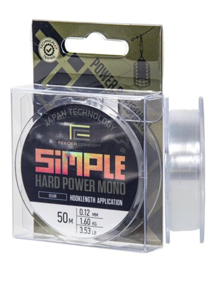 Леска монофильная Feeder Concept Simple Hard Power Mono 50м, 0.12мм