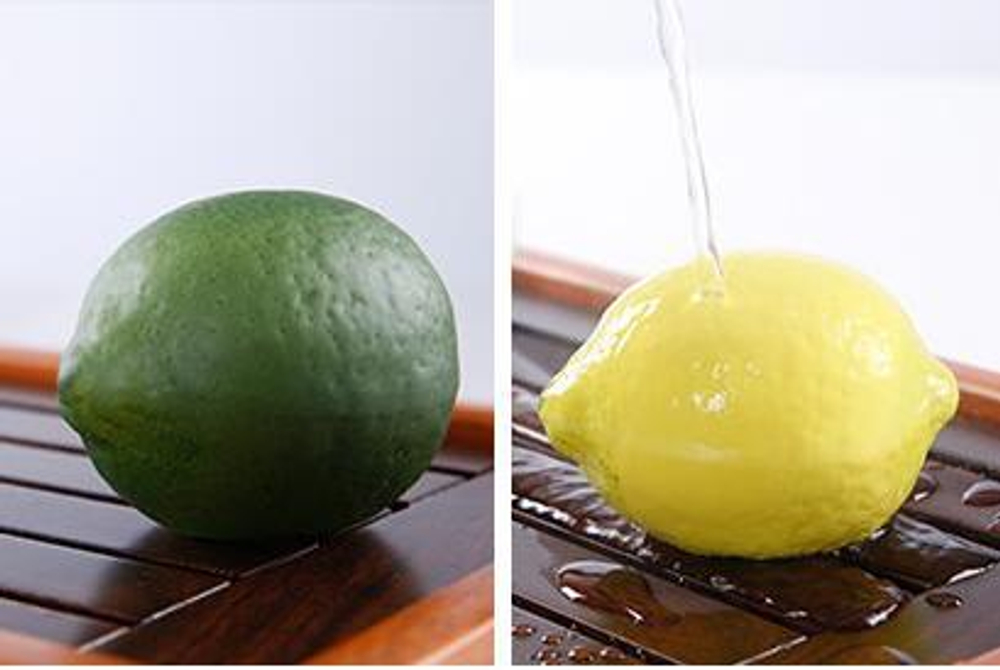 287001.2 Фигурка-хамелеон "Лимон" размер=4,8*6,9см, керамика зеленый/желтый