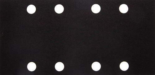 Лист шлиф. универсал. URAGAN ″Оптимален для мягких пород дерева″ 8 отверстий по линии, для ПШМ, P180, 80х166мм, 50шт